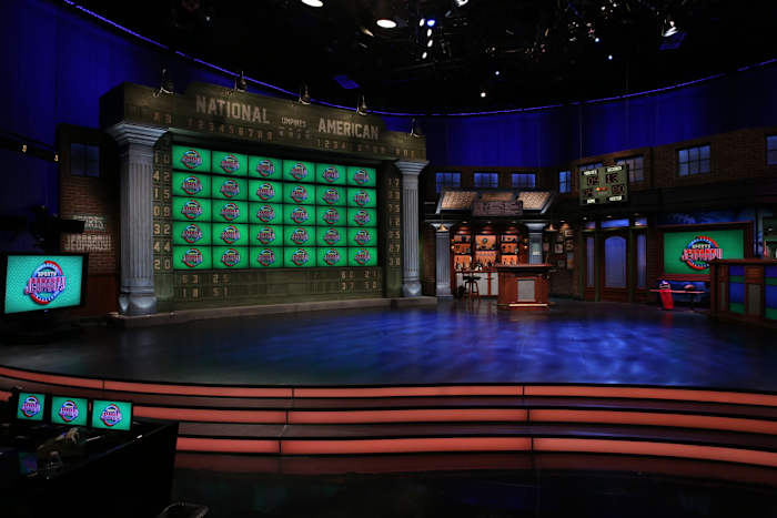 The 'Sports Jeopardy!' set